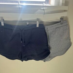 Navy Blue and Grey SWS Sweat Shorts with pockets